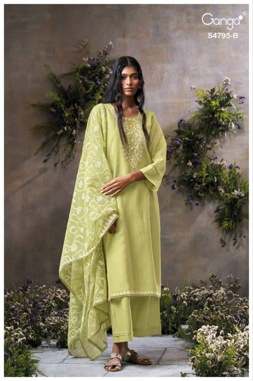 DUSNEA 4795 Series By Ganga Fashion Beautiful Festive Suits Stylish Colorful Fancy Casual Wear & Ethnic Wear PREMIUM BEMBERG KOTA Dresses At Wholesale Price